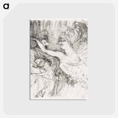 アートポストカード-Paris qui Marche - アンリ ド トゥールーズ ロートレック Postcard.