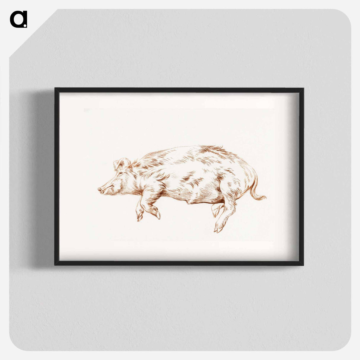 Lying pig - ジャン ベルナール Poster.