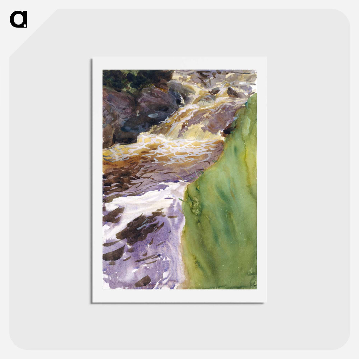 アートポストカード-Rushing Water - ジョン シンガー サージェント Postcard.
