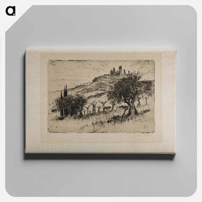 アートパネル-Towers of San Gimignano, Outside the Walls
 - ジョセフ ペネル Canvas.