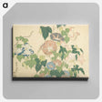 アートパネル-Morning Glories and Tree Frog - 葛飾 北斎 Canvas.