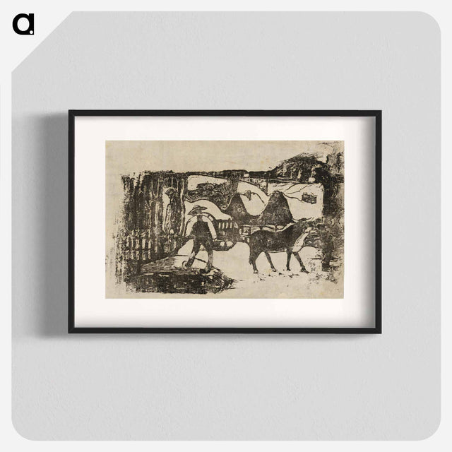アートポスター-The Ox Cart - ポール ゴーギャン Poster.