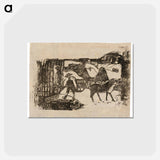 アートポストカード-The Ox Cart - ポール ゴーギャン Postcard.