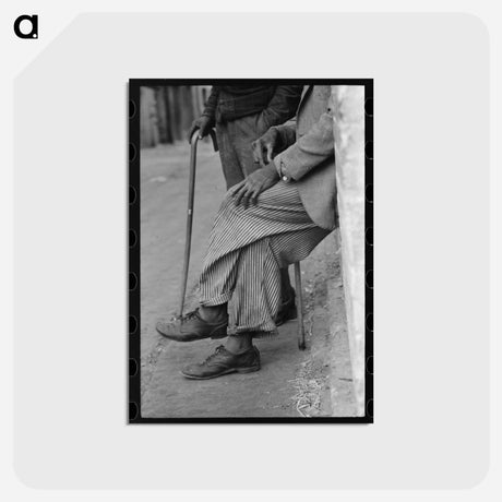 アートポストカード-Man with Cane, Waco
 - ラッセル リー Postcard.