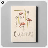 Kerstkaart met drie flamingo's - テオ ヴァン ホイテマ Canvas.