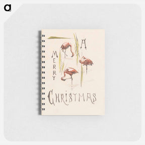 アートメモ帳-Kerstkaart met drie flamingo's - テオ ヴァン ホイテマ Memo.
