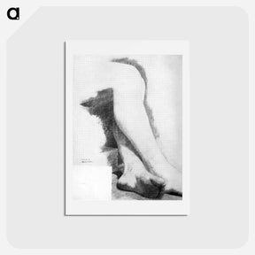 アートポストカード-Legs of a Seated Model - トーマス エイキンズ Postcard.