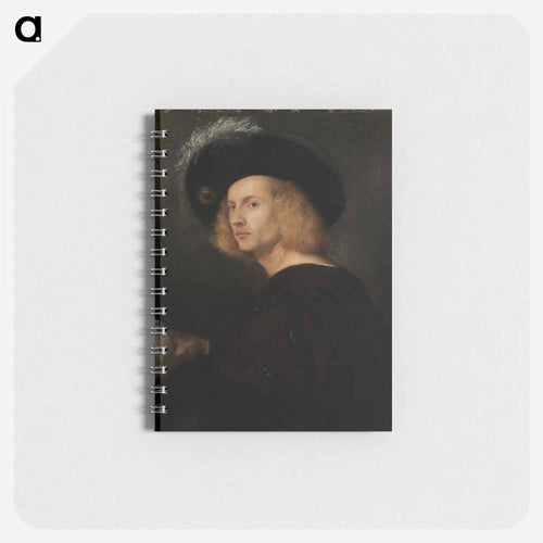 An Unknown Man in a Black Plumed Hat - ティツィアーノ ヴェチェッリオ Memo.