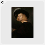 An Unknown Man in a Black Plumed Hat - ティツィアーノ ヴェチェッリオ Postcard.