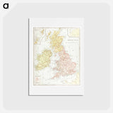 アートポストカード-Geography of the British Isles from ten different standpoints, with twenty-one maps - アンティーク地図 Postcard.