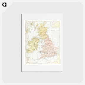 アートポストカード-Geography of the British Isles from ten different standpoints, with twenty-one maps - アンティーク地図 Postcard.