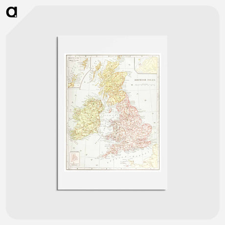 アートポストカード-Geography of the British Isles from ten different standpoints, with twenty-one maps - アンティーク地図 Postcard.