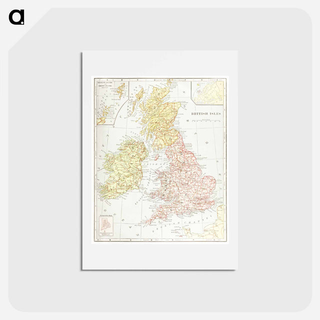 アートポストカード-Geography of the British Isles from ten different standpoints, with twenty-one maps - アンティーク地図 Postcard.