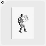 アートポストカード-Worker from Un-Natural History Not Taught In Bored Schools
 - 大英図書館 Postcard.