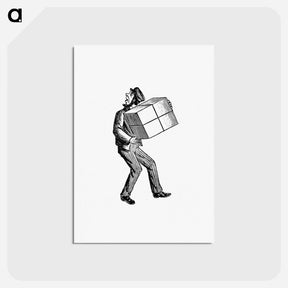 アートポストカード-Worker from Un-Natural History Not Taught In Bored Schools
 - 大英図書館 Postcard.