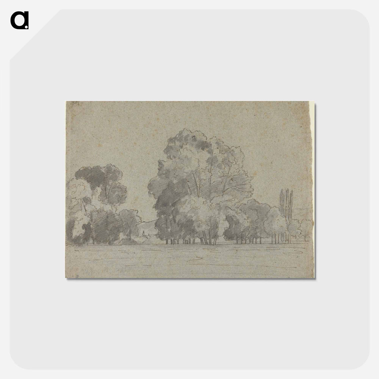 アートポストカード-Grove of Trees - カミーユ ピサロ Postcard.