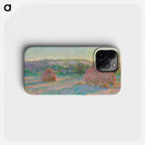 Stacks of Wheat, End of Summer - Claude Monet Phone Case.