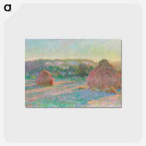 アートポストカード-Stacks of Wheat, End of Summer - クロード モネ Postcard.