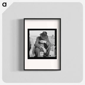 アートポスター-Nebraska farmer, now migrant farm worker in the West - ドロテア ラング Poster.