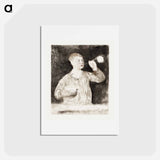 アートポストカード-Boy Blowing Soap Bubbles - エドゥアール マネ Postcard.