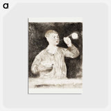 アートポストカード-Boy Blowing Soap Bubbles - エドゥアール マネ Postcard.