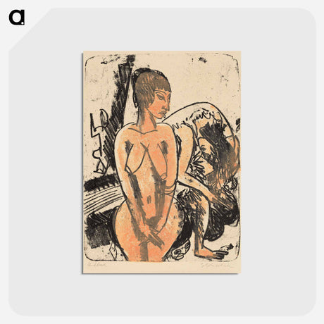 アートポストカード-Two Women - エルンスト ルートヴィヒ キルヒナー Postcard.