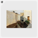 アートポストカード-White Walls in Sunlight, Morocco - ジョン シンガー サージェント Postcard.