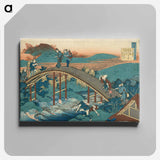 アートパネル-Hokusai's Poem by Ariwara no Narihira - 葛飾 北斎 Canvas.