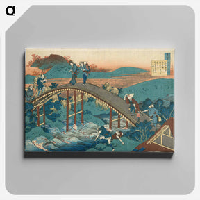 アートパネル-Hokusai's Poem by Ariwara no Narihira - 葛飾 北斎 Canvas.