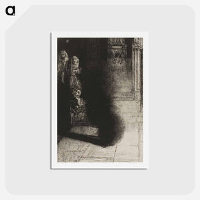 アートポストカード-Frontispiece for Les Flambeaux noirs by Emile Verhaeren - オディロン ルドン Postcard.