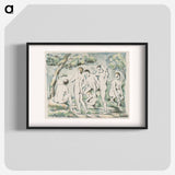 アートポスター-Small Bathers - ポール セザンヌ Poster.