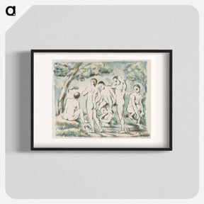 アートポスター-Small Bathers - ポール セザンヌ Poster.