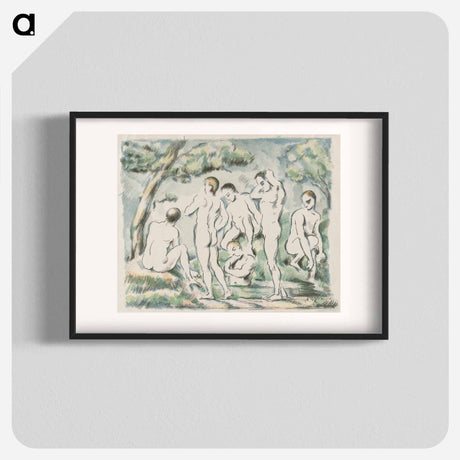 アートポスター-Small Bathers - ポール セザンヌ Poster.