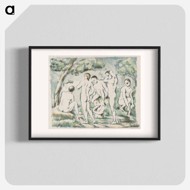 アートポスター-Small Bathers - ポール セザンヌ Poster.