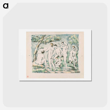 Small Bathers - ポール セザンヌ Postcard.