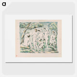 Small Bathers - Paul Cezanne Poster.