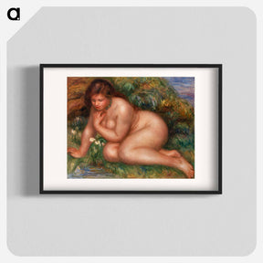 アートポスター-Bather Gazing at Herself in the Water - ピエール オーギュスト ルノワール Poster.