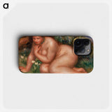 Bather Gazing at Herself in the Water - Pierre Auguste Renoir Phone Case.