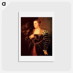 アートポストカード-Portrait of Lavinia, the Artist's Daughter - ティツィアーノ ヴェチェッリオ Postcard.