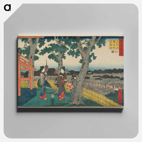 アートパネル-Saruwaka-machi District and Kinryūzan Temple Seen from Matsuchiyama
 - 歌川 広重 Canvas.