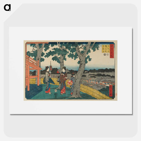 アートポスター-Saruwaka-machi District and Kinryūzan Temple Seen from Matsuchiyama
 - 歌川 広重 Poster.