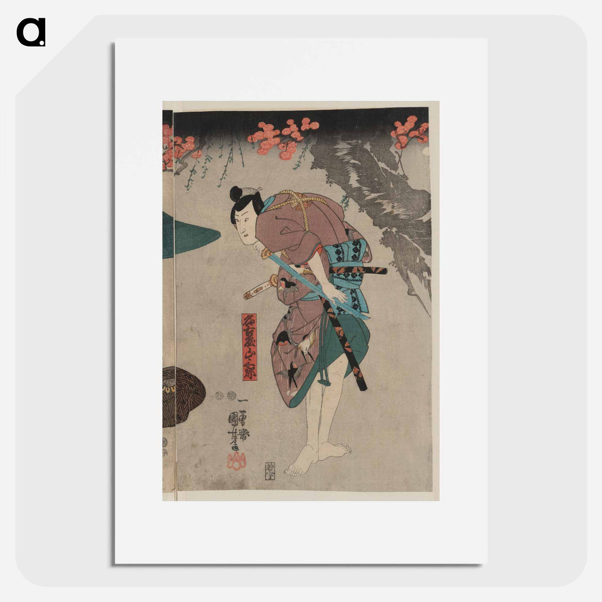 Nagoya sanzaburō fuwa banzaemon katsuragi - 歌川 国芳 Poster.