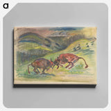Bull fight - アーノルド ピーター ワイズ クビンチャン Canvas.