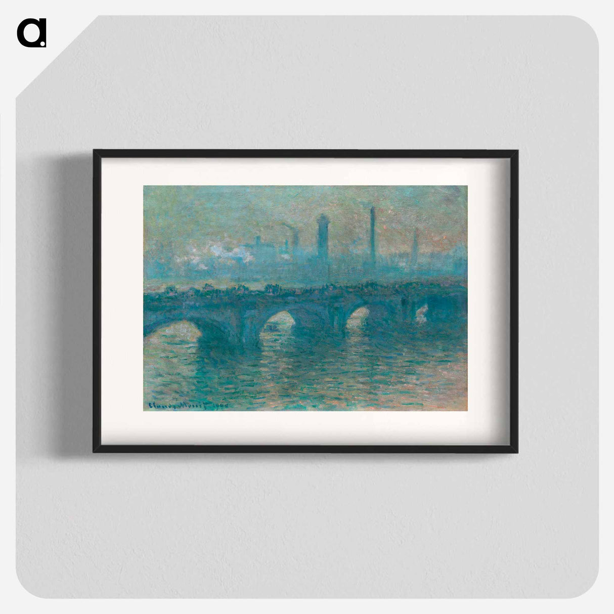 Waterloo Bridge, Gray Weather - クロード モネ Poster.