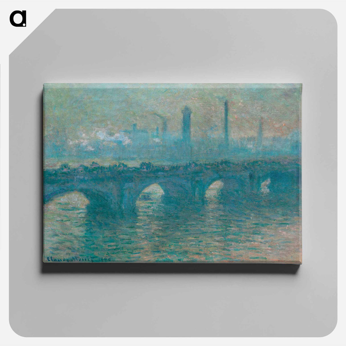 Waterloo Bridge, Gray Weather - クロード モネ Canvas.