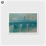 Waterloo Bridge, Gray Weather - クロード モネ Postcard.