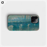 Waterloo Bridge, Gray Weather - クロード モネ Phone Case.