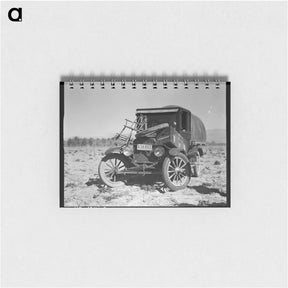 アートメモ帳-Texan refugees' car - ドロテア ラング Memo.