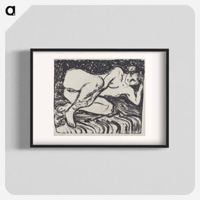 アートポスター-Reclining Nude - エルンスト ルートヴィヒ キルヒナー Poster.