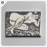 アートパネル-Reclining Nude - エルンスト ルートヴィヒ キルヒナー Canvas.